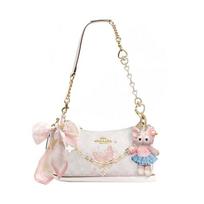 COACH shoulder bag [Customized bag] Teri 25 brand micro-label detachable strap bow silk scarf extension chain printed artificial Yanyuyao basic model balta