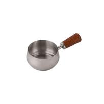 For Mini Sauce Pan Stainless Steel with Wooden Handle for Heating Milk and Oil Silver 60ML gray