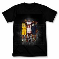 Kobe Bryant Michael  LeBron James Graphic T Shirt Vantage Basketball Tee M black