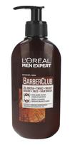 Loreal Men Expert Barber Club Valomasis gelis barzdai, plaukams ir veidui 200ml