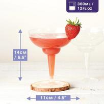 10 vnt. dideli 360ml plastikiniai kokteilių/desertų taurės