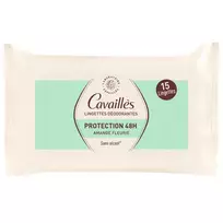 Roge Cavailles, dezodoranto servetėlės, 48 val. apsauga, antiperspirantas, unisex, 15 vnt.