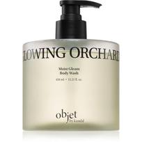 KUNDAL Objet Moist Gleam Body Wash kvapioji dušo želė intensyviai drėkinantis aromatas Glowing Orchard 450 ml