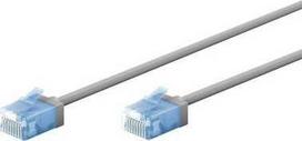 Goobay Itin lankstus CAT 6A kabelis, plonas, U/UTP, pilkas - Laido ilgis 0,5 m