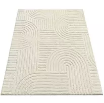 Songmics Kilimas 3D, skalbiamas skalbyklėje, kreminės baltos spalvos, 170 × 120 cm