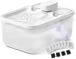 Songmics Kačių fontanas su 12 filtrų, baltas, 4,5 l
