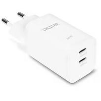 Dicota 65W GaN Charger, 2x USB-C, White D32184