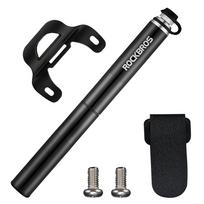 Rockbros JG-PB-004 lengva dviračio pompa su manometru – juoda