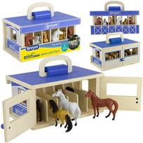 Medinis arklidės pastatas + 6 arklių figūrėlės FARMA Breyer Horses ZA6720
