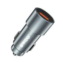 BWOO BO-CC73 PD automobilinis įkroviklis 1x USB-C – USB-A jungtis 38W sidabrinis