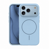 Plonas silikoninis Mag dėklas, skirtas iPhone 17 Pro Max / 18 Pro Max 6,9" šviesiai mėlynas