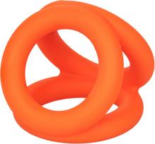 CalExotics Alpha Liquid Silicone varpos ir kapšelio žiedas - Oranžinė