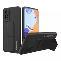 Wozinsky Kickstand Case silicone case with stand for Xiaomi Redmi Note 11 Pro, black