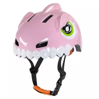 Wozinsky Children's Bike Helmet, Dinosaur Pattern, Size S - Pink