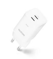45W GaN Charger, 2x USB-C + USB-C cable 1.5m, White