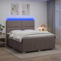 LED lovos čiužinys su LED apšvietimu Taupe 140 x 200 cm Audinys