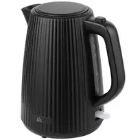 Elektrinis virdulys, 1,7 L, greito virimo funkcija, 2200 W, su nuimamu kalkių filtru, automatinis išjungimas, juodas