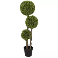 Dirbtinis Buksmedis 115 cm | Dekoratyvinis Augalas Vazone, Skirtas Namams, Biurui, Prieškambariui ir Sodui, Žalias