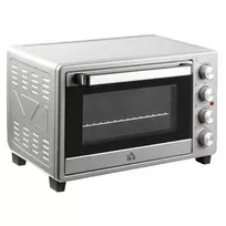 Mini orkaitė 32L, 1600W, su šlako surinkimo dėže, nerūdijantis plienas ir stiklas, sidabrinė, 52.2x38.1x33.5cm