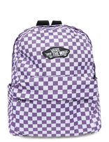 VANS - Old Skool Grom Check Backpack - Kuprinė - Violetinė