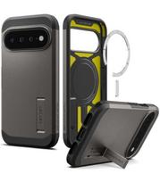 Pilkas (Gunmetal) dėklas Google Pixel 11 Pro XL telefonui "Spigen Tough Armor MAG Magsafe"