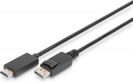 Digitus Adapter Cable, DP - HDMI type A | DisplayPort to HDMI | 2 m AK-340303-020-S | 4016032438595