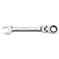 Kombinuotas terkšlinis raktas lanksčia galvute GEAR+ 10mm, KS Tools