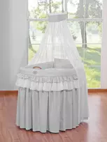 Pintas kūdikio lopšys su uždanga, pilkas Little Prince Princess