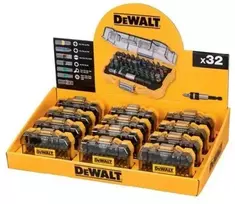 DEWALT antgalių rinkinys (pakuotė) 32 vnt. / EKSPOZICINIS STOVAS 12 pakuočių (Ekspozicinė prekė)
