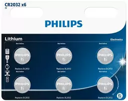 Baterija PHILIPS CR2032 ličio 6 vnt. lizdinė pakuotė
