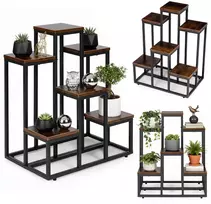 Pastatomas gėlių stovas gėlėms ir dekoracijoms, 6 lentynos, Loft stilius, ModernHome