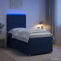 Lova LED lovos čiužinys su LED apšvietimu Mėlyna 90 x 190 cm Audinys