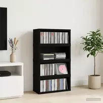 CD saugojimo stovas 4 vnt. Juodojo ąžuolo 40 x 17 x 17 cm