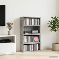 CD saugojimo stovas 4 vnt. Pilka Sonoma 40 x 17 x 17 cm