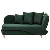 Sofa Beliani Dešininis šezlongas MERI, dirbtinio lino, žalias, su daiktadėže