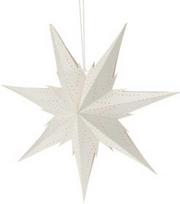 Christmas Decoration DEKORACINĖ ŽVAIGŽDĖ SNAIGĖ PAKABAMA POPIERINĖ 60CM BALTA 7 KAMPŲ 1067933