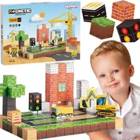 WOOPIE magnetinės kaladėlės Statybvietė 115 vnt.