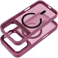 Dėklas Case for iPhone 18 Pro / 17 Pro Forcell F-Protect Shadow Stand Premium compatible with MagSafe dark cherry