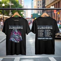 Scorpions 60th Anniversary Tour 2025 T-Shirt Rock Band Tee Gift for Metal Fans High-end Luxury Is for Both Men and Women Top Y2k M gray