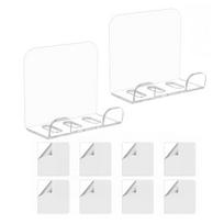 2Pcs Wall Mount Phone Holder Bedside Smartphone Charging Stand Phone Stand with Charging Holes Compatible with Most Phones skaidri