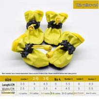 Pet Dog Non-Slip Soft Sole Sports Shoes for Pomeranian, Poodle, Bichon - Outdoor Paw Covers Size 2 yellow