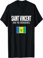 Vincent And The Grenadines Flag St Vincy T-Shirt S įvairiaspalvis