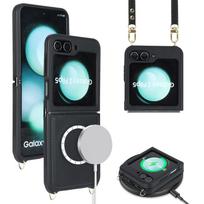 New Samsung Galaxy Z Flip1 folding mobile phone magnetic suction integrated protective case Z flip wireless charging Z Flip5 juoda