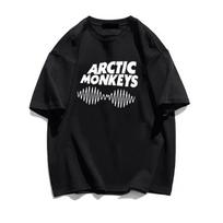 Arctic Rock Band Monkeys T Shirt Fashion Hip Hop Unisex Unisex Tshirt Clothes Unisexga Short Sleeve Tee Streetwear Trend Tops S black