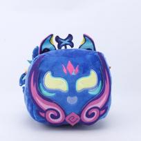Kawaii lapės Blox Fruits pliušinis minkštas žaislinis gyvūnas žaidimo vaisių pagalvės žaislas Gas Blox Fruits pliušinis puikios dovanos miegamojo dekoras 18cm blue
