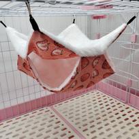 Ferret Rat Plush Double Layer Pet Hammock Pet Sleeping Bag Squirrel Beds Hamster Cage 20x20cm-Whale white