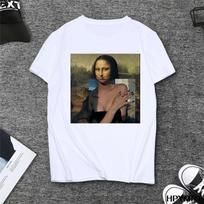 Mona Lisa Art Collage T-Shirt XL black