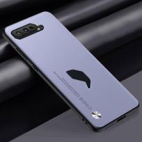 Luxury PU Leather Case For Asus ROG Phone 5 S 5S Back Cover Matte Silicone Full Protection Phone Case For Asus ROG Phone5 S 5G For ROG Phone 5 šviesiai violetinė spalva