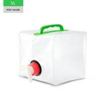 Lauko 10L/20L Sulankstomas Vandens Maišas Didelės Talpos Nešiojamas Vandens Indas Virdulys Plastikinis Kibiras Kempingo Įranga Reikmenys 5L white