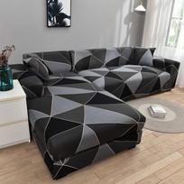 Spandex Corner Sofa Covers For Living Room Elastic Spandex Couch Cover Stretch Slipcovers L Shape Sofa Need Buy 2Pcs Sofa Cover Part AA  90-140cm gray